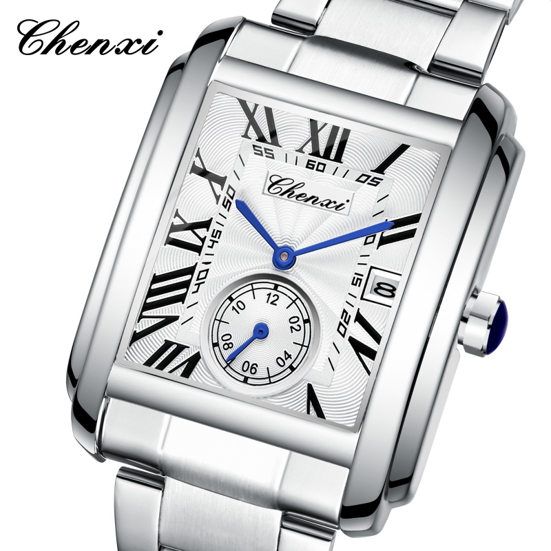 Cartier Watch Santos - Мужские кварцевые часы CHENXI 8216: модные,