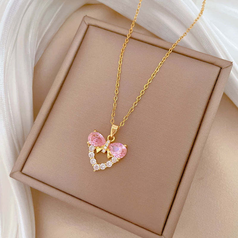Butterfly Clasp Deployant - Модный роскошный кулон в форме сердца