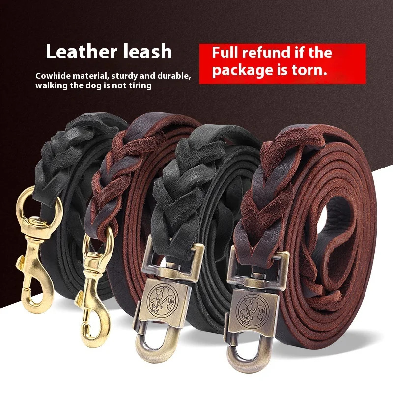 Leather Strap Quick Release - Поводок для собак из натуральной кожи
