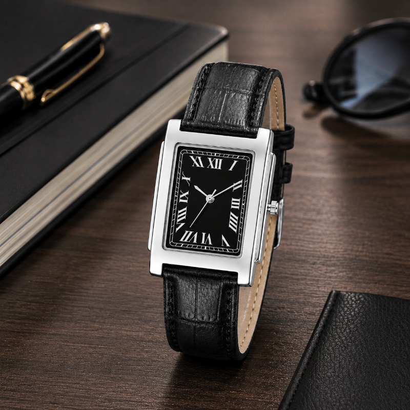 Мужские деловые аналоговые ква – обзор и цена Leather Watch Band Men