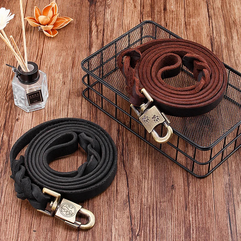Поводок для собак из натуральн – обзор и цена Leather Strap Quick Release