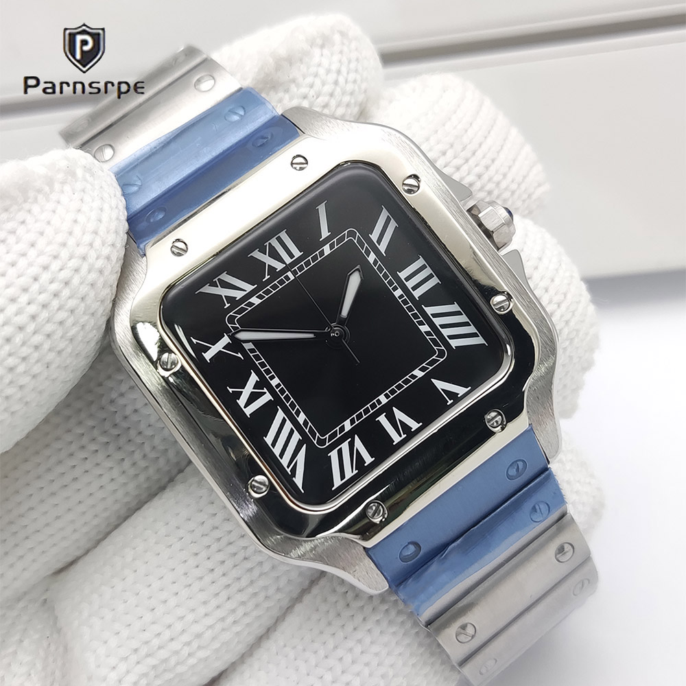 Мужские часы с квадратным корп – обзор и цена Cartier Watch Santos